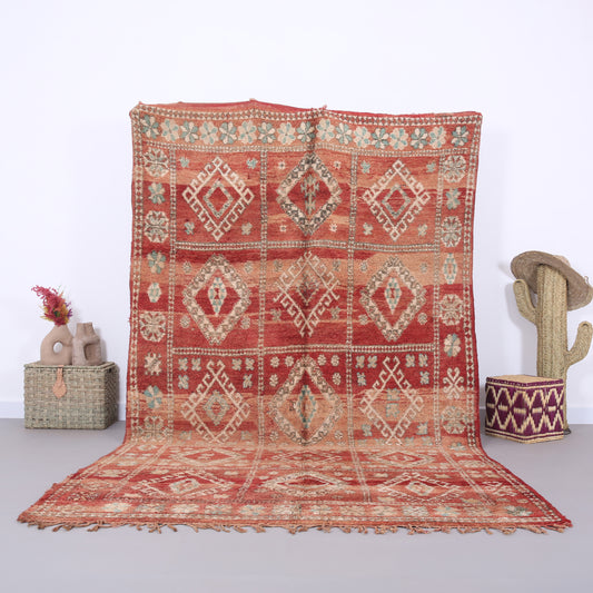 Wunderschöner Boujaad-Teppich 6,2 FT x 10,6 FT - marokkanischer Vintage-Teppich - handgefertigter Teppich - marokkanischer Berber-Teppich - alter Boho-Teppich - Einzigartiger Teppich