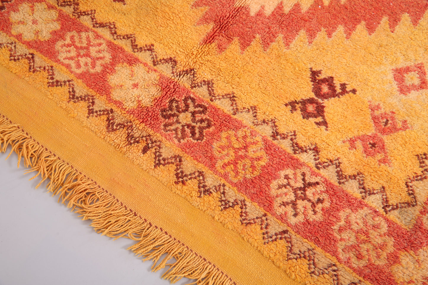 Vintage tribal moroccan taznakht rug 5.7 FT X 12.4 FT