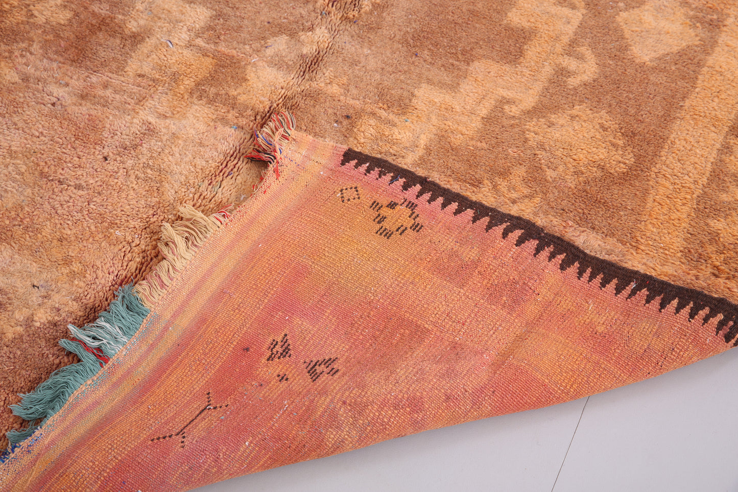 Authentischer marokkanischer Teppich 5 FT x 9,5 FT - Vintage marokkanischer Teppich - handgemachter Taznakht-Teppich - Berberteppich - alter Boho-Teppich - antiker Teppich