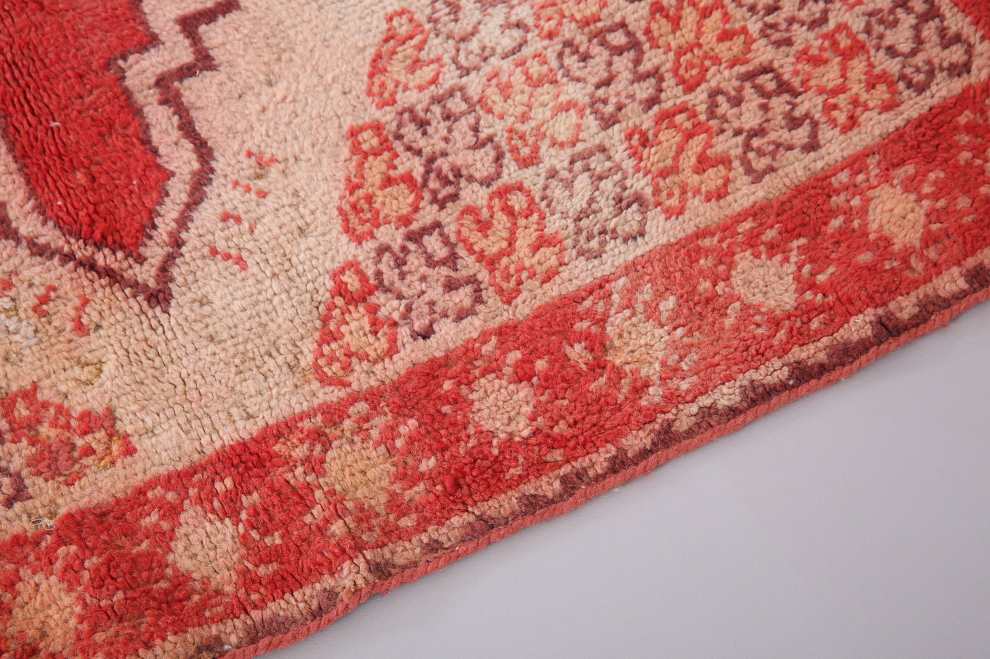Roter marokkanischer Vintage-Teppich 5,2 FT x 9 FT - roter marokkanischer Teppich - Vintage-Tribal-Teppich - handgemachter Berberteppich - einzigartiger Vintage-Teppich - Boho-Teppich