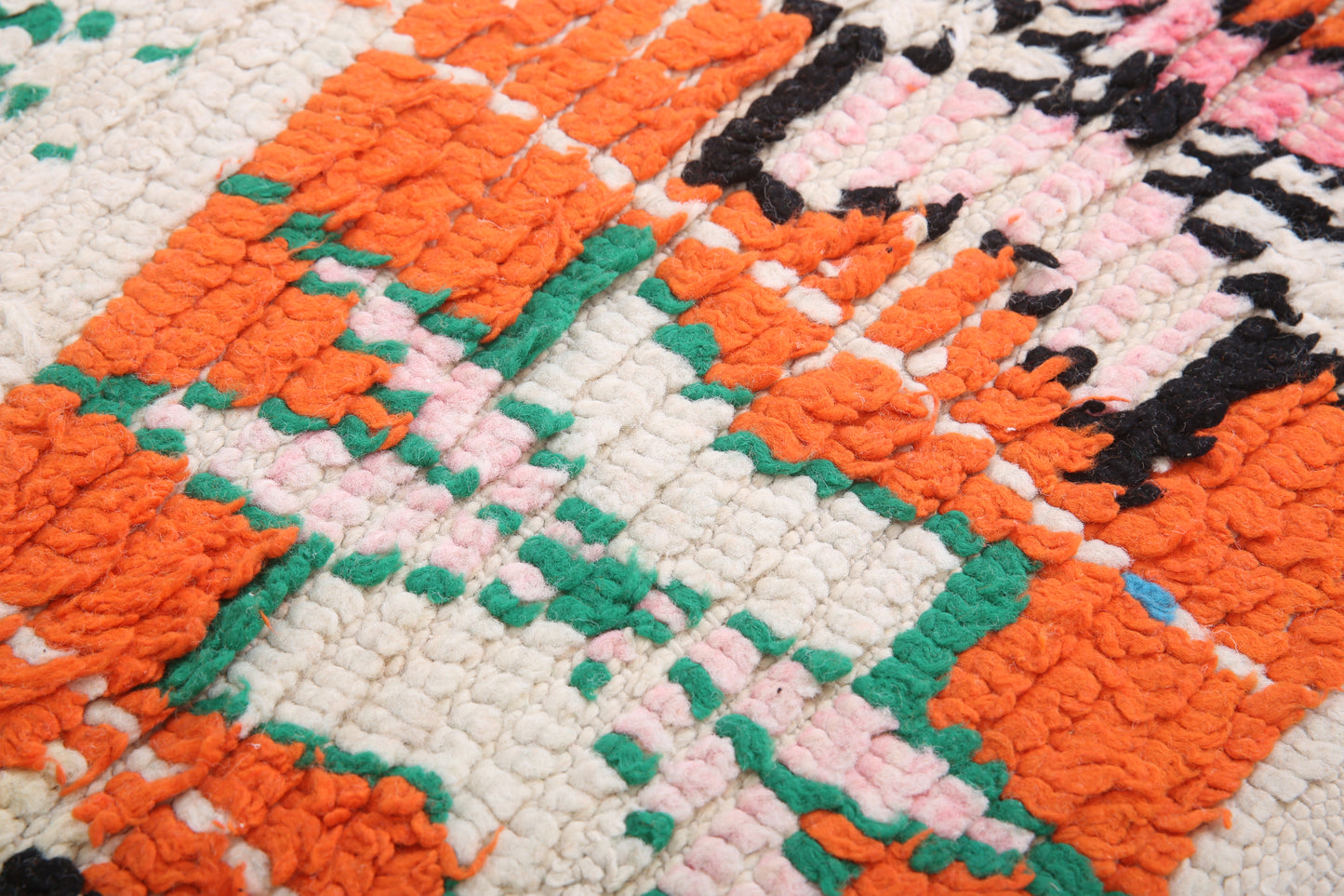 Farbenfroher marokkanischer Vintage-Teppich 5,5 FT x 9,6 FT - marokkanischer Vintage-Teppich - handgemachter Azilal-Teppich - blasser Teppich - alter Boho-Teppich - alter Tribal-Teppich