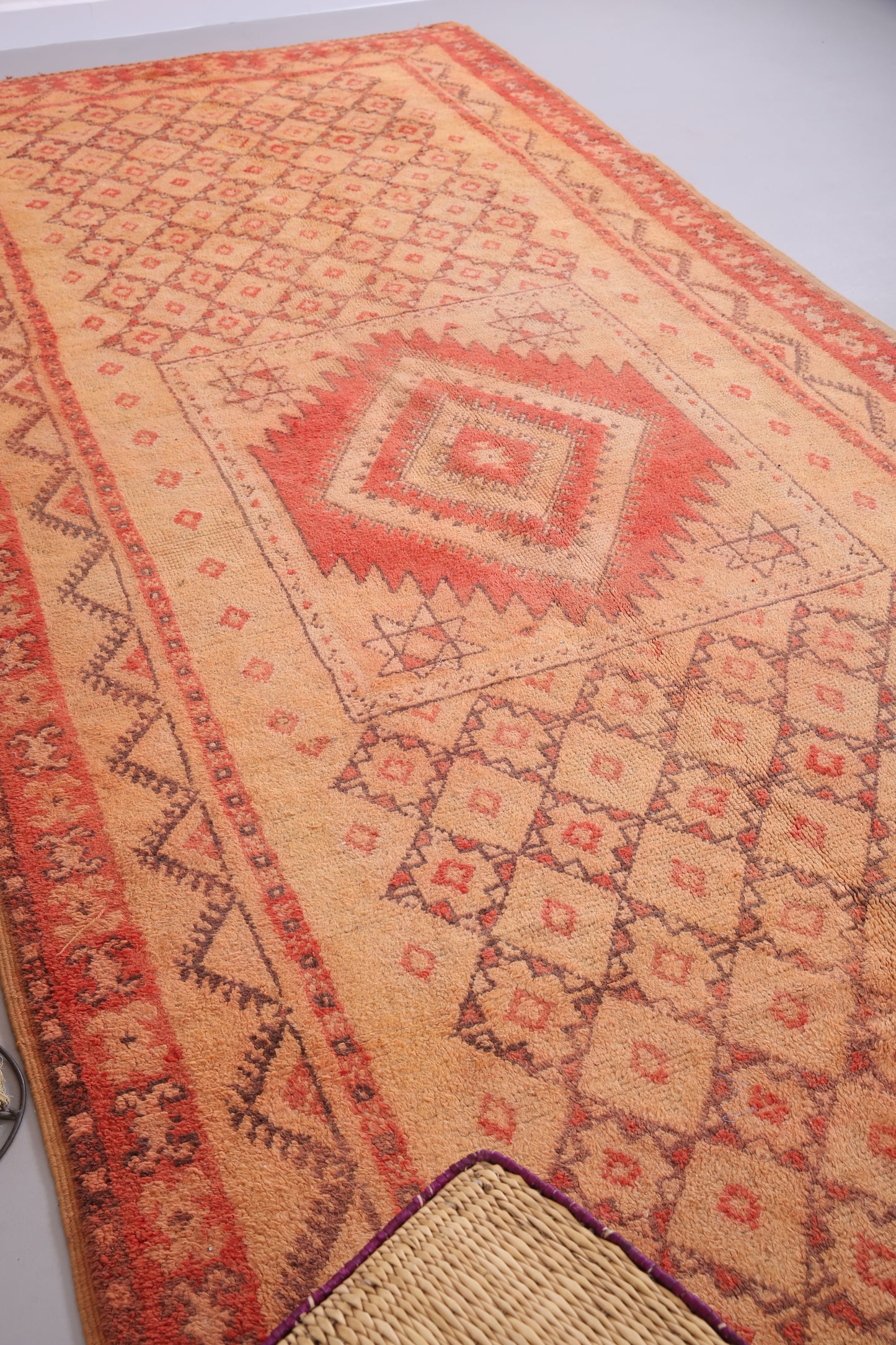 Großer marokkanischer Taznakht-Teppich 6,1 x 14,6 Fuß - marokkanischer Vintage-Teppich - handgefertigter Teppich - alter Berberteppich - alter Boho-Teppich - Vintage-Tribal-Teppich