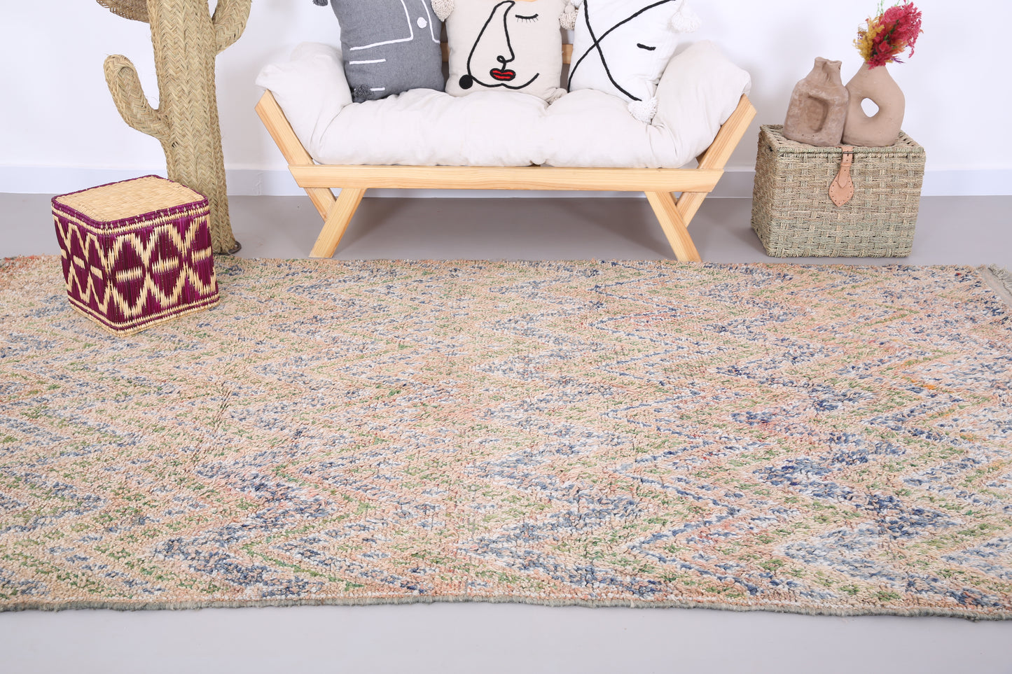 Handcrafted beni mguild rug 5.6 FT X 10.5 FT