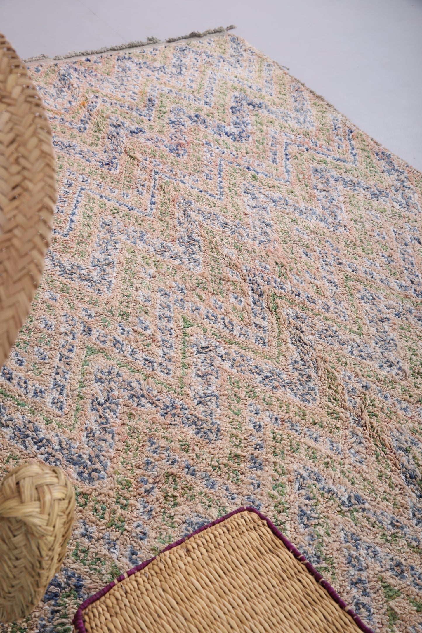 Handgefertigter Beni Mguild Teppich 5,6 FT x 10,5 FT - marokkanischer Vintage Teppich - handgemachter Tribal Teppich - alter Boho Teppich - marokkanischer Berber Teppich