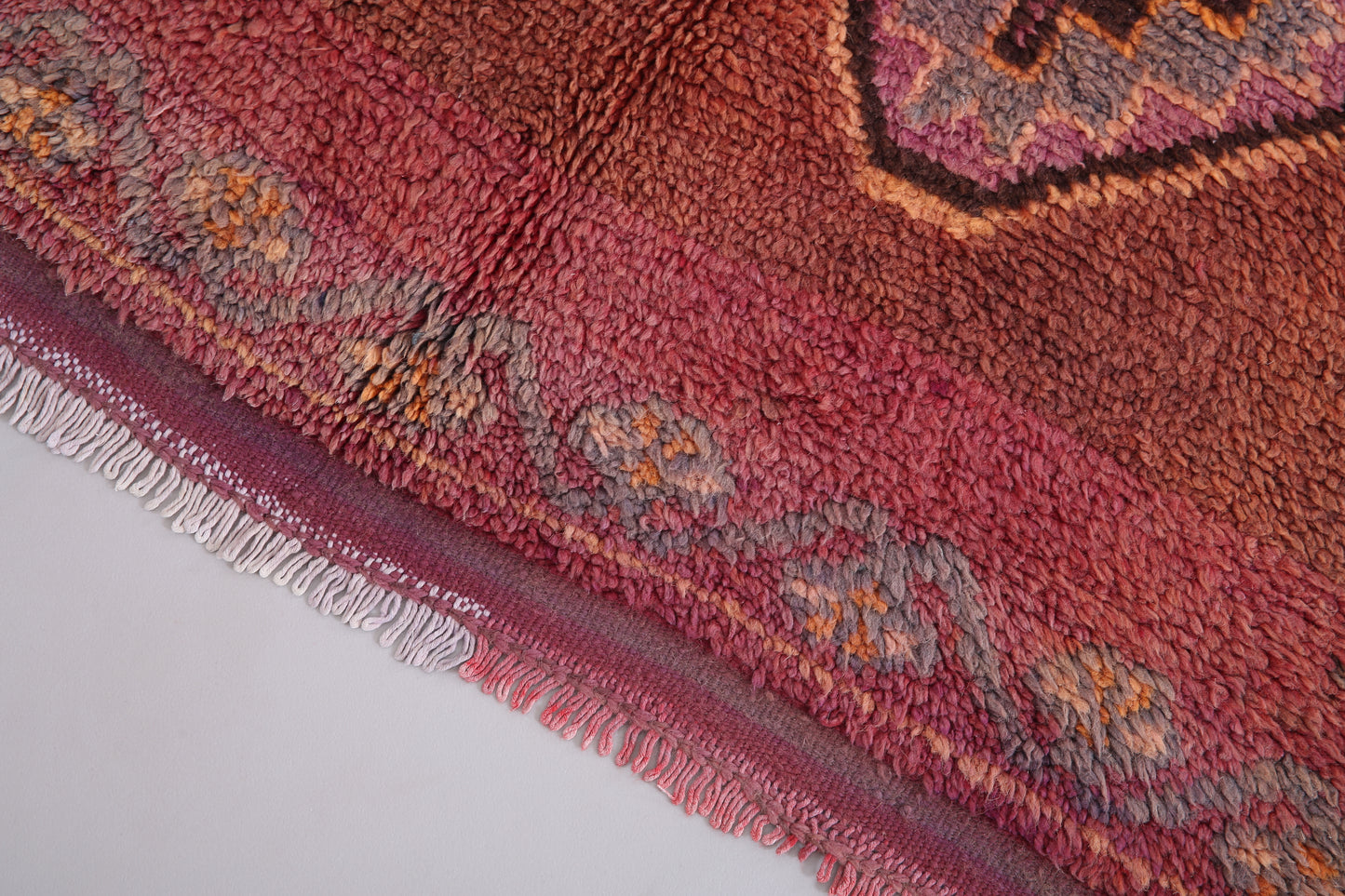 Handmade moroccan runner rug 3.9 FT X 9.4 FT