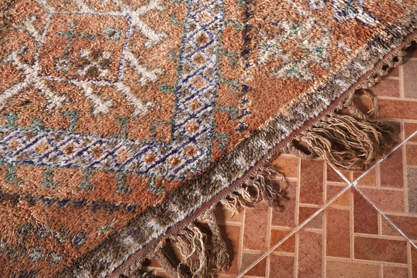 Wunderschöner Boujaad-Teppich 6,2 FT x 10,6 FT - marokkanischer Vintage-Teppich - handgefertigter Teppich - marokkanischer Berber-Teppich - alter Boho-Teppich - Einzigartiger Teppich