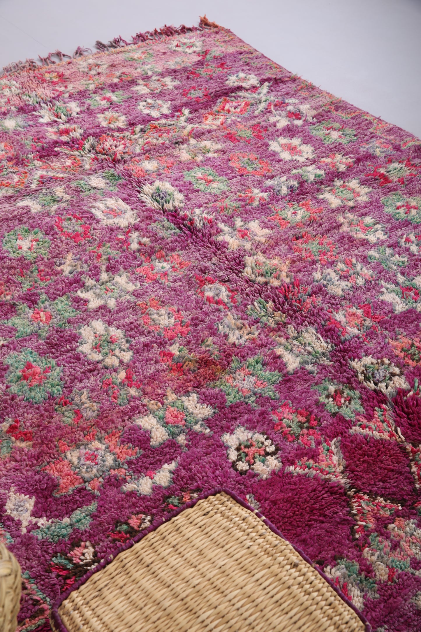 Gorgeous Purple Boujaad rug 6.4 FT X 9.4 FT