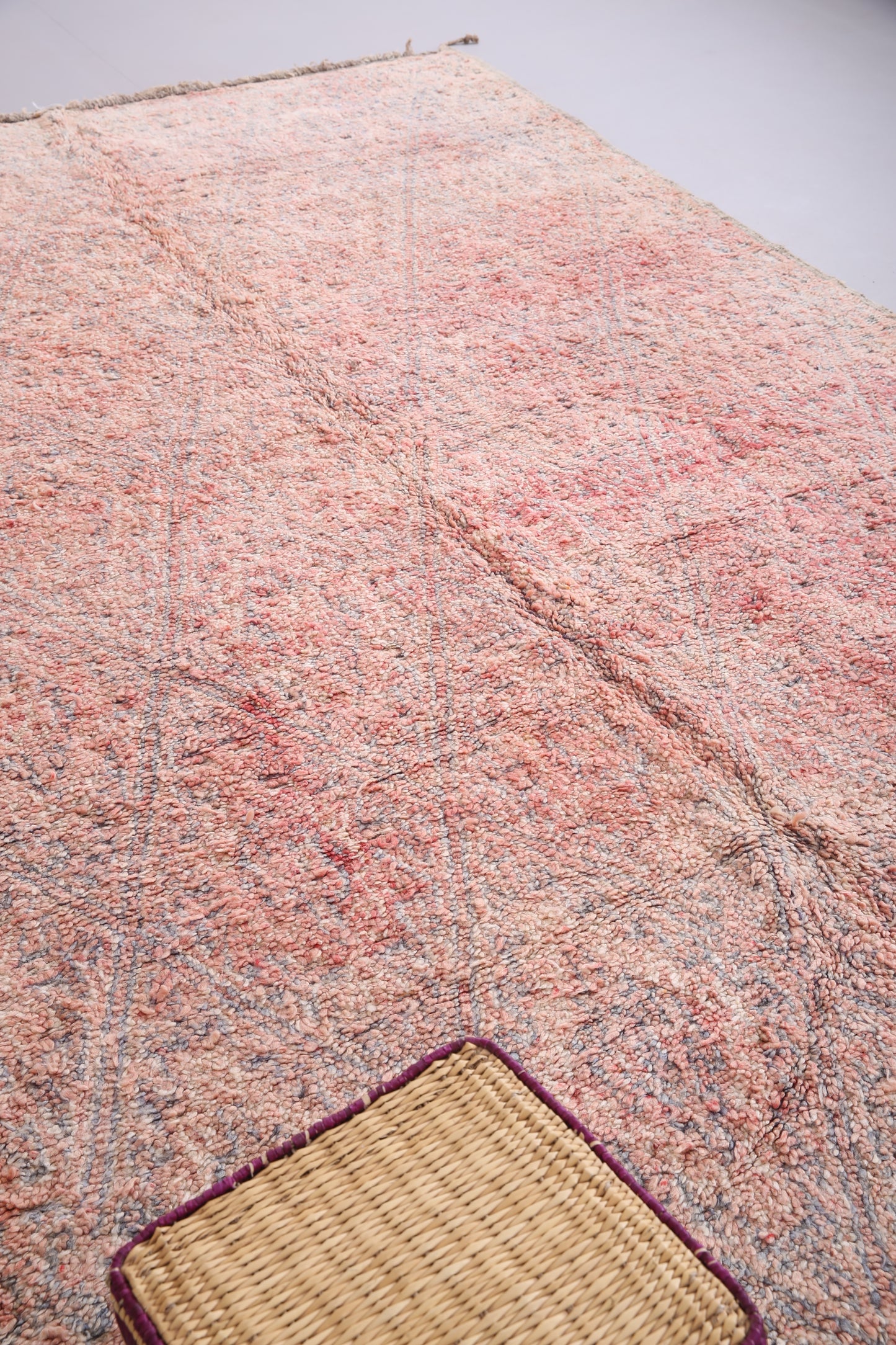 Flamingo Beni Mguild Teppich 6,5 FT x 11 FT - marokkanischer Vintage Teppich - handgemachter Tribal Teppich - alter Boho Teppich - marokkanischer Berberteppich