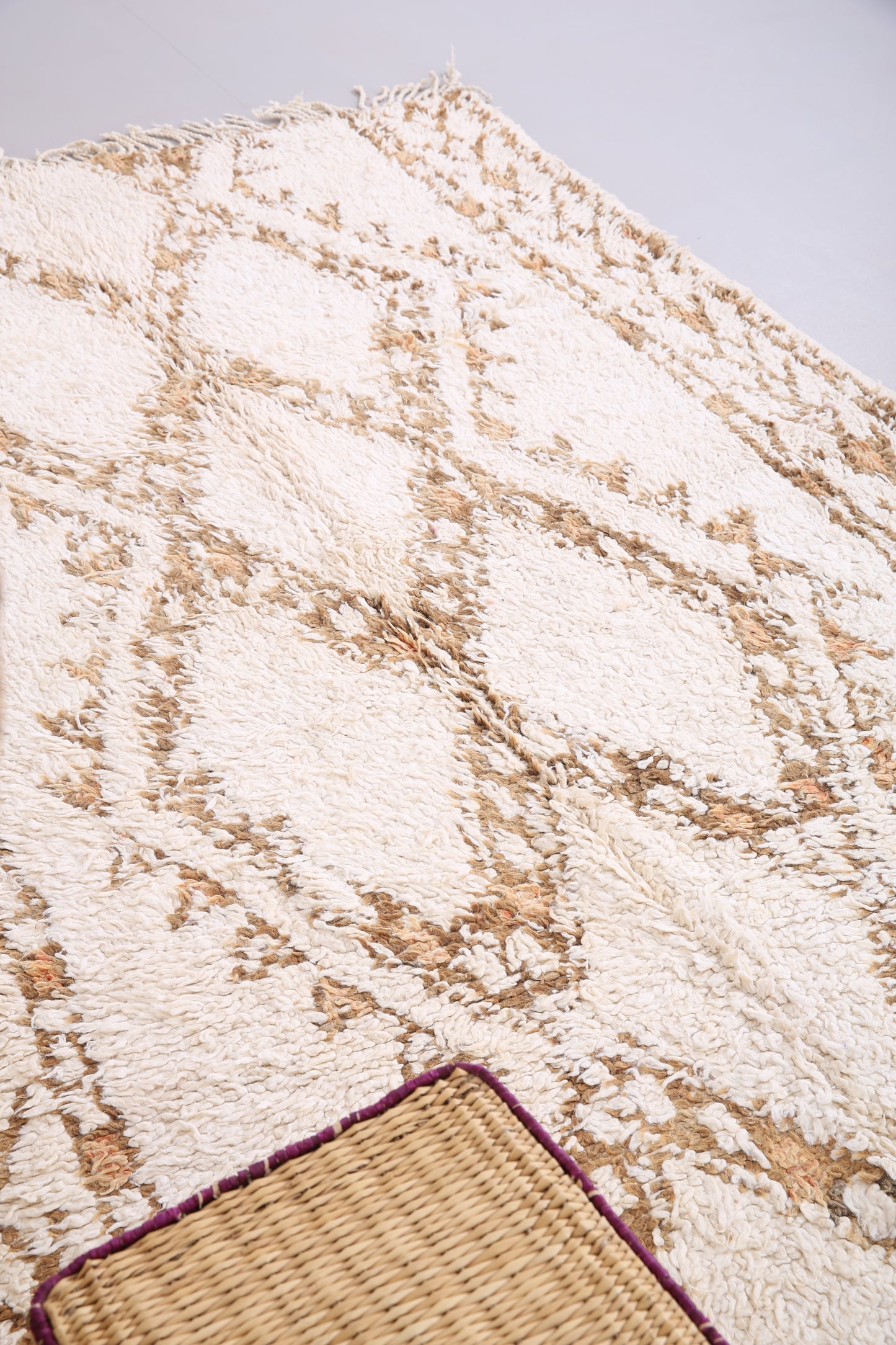 Vintage Beni Ourain blasser Teppich 6 FT x 9 FT - Vintage marokkanischer Teppich - handgemachter Teppich - Marokko blasser Teppich - Boho alter Teppich - Vintage Tribal Teppich