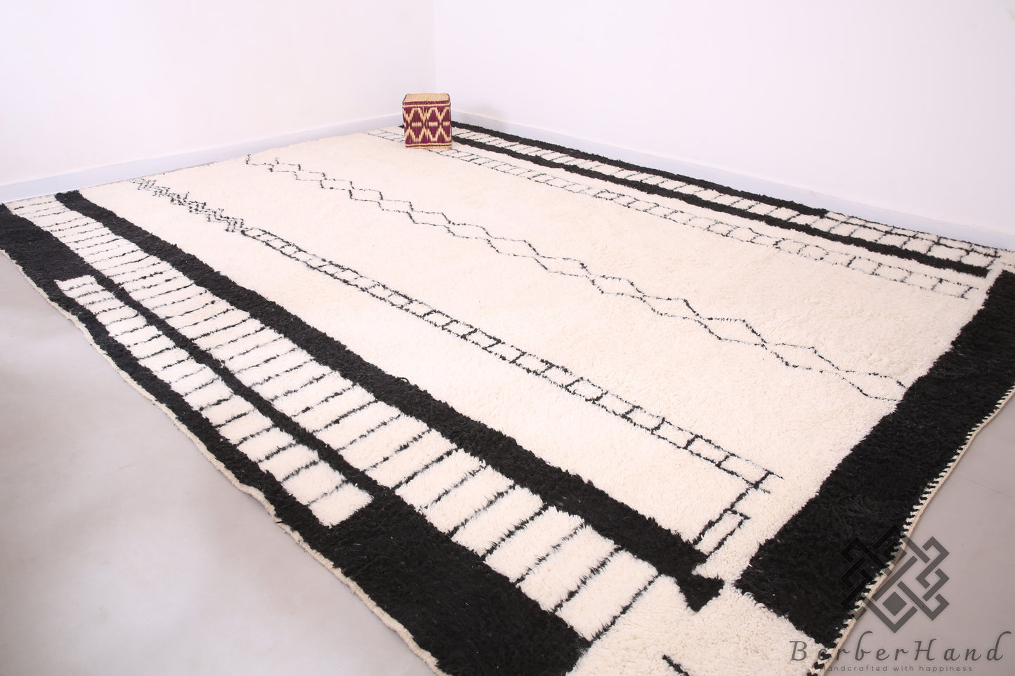 Custom Made Moroccan Beni Ourain Rug – Handwoven Berber Wool Carpet - made to order rug - custom moroccan rug