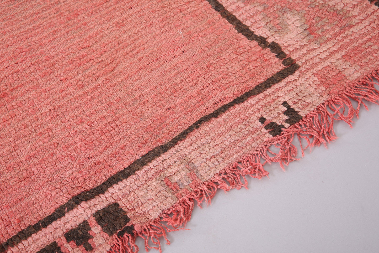 Rosa Vintage Boujaad Teppich 5,6 FT x 9,6 FT - Vintage marokkanischer Teppich - handgemachter Teppich - Berberteppich - alter Boho Teppich - antiker Teppich - rosa Teppich