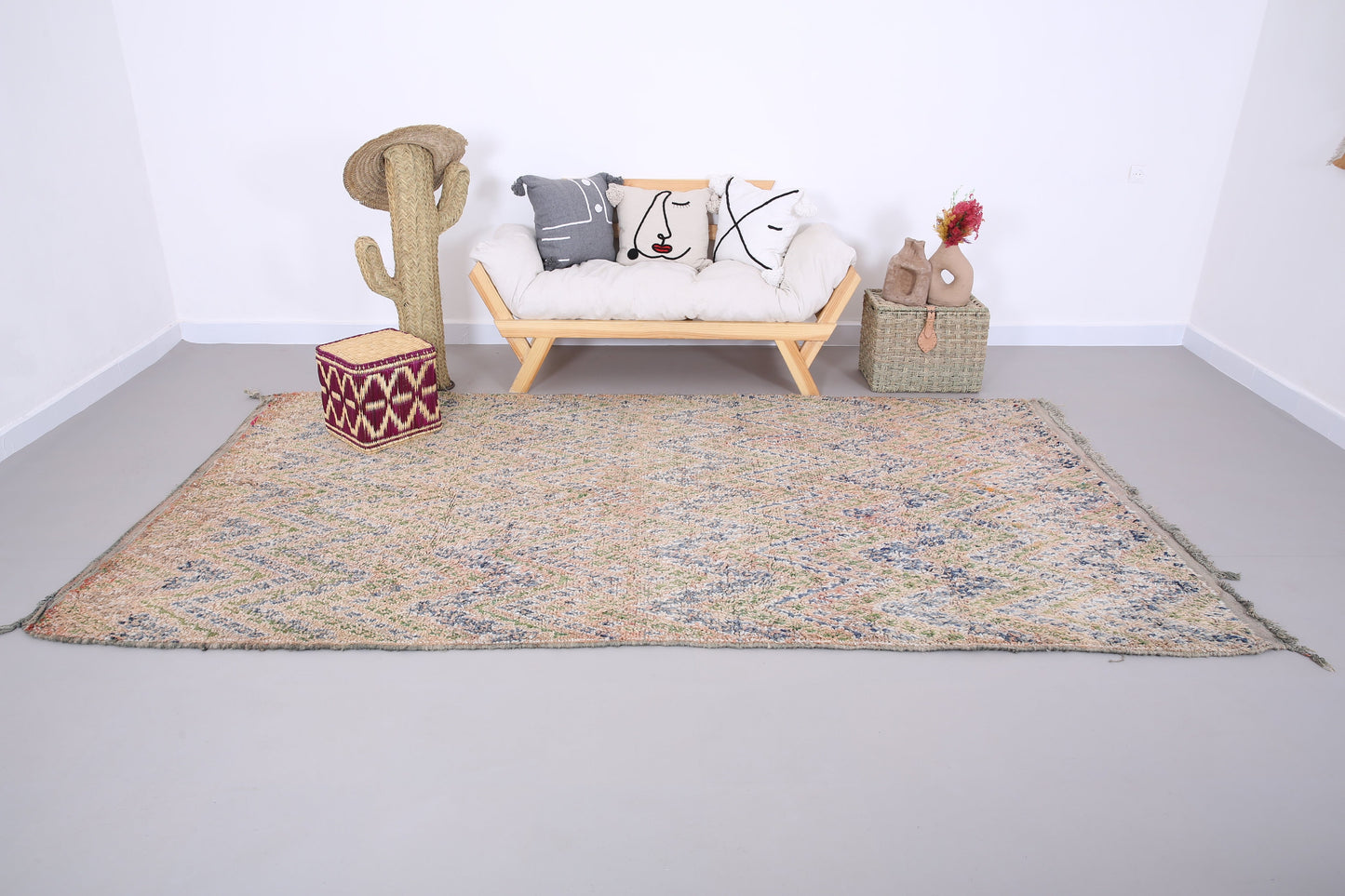 Handcrafted beni mguild rug 5.6 FT X 10.5 FT