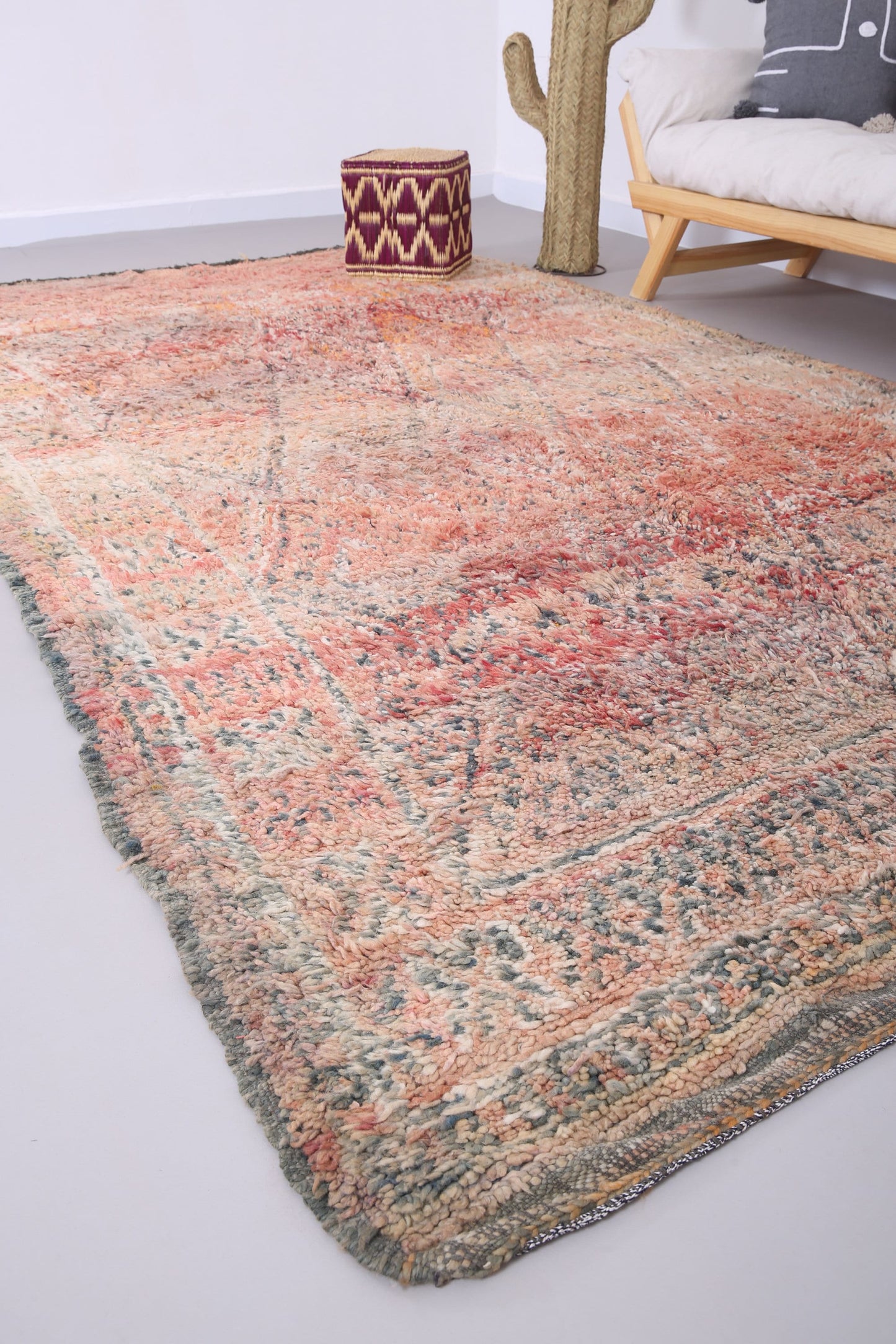 Rosa Beni Mguild Teppich 6,4 FT x 11,3 FT - handgemachter marokkanischer Teppich - Berberteppich