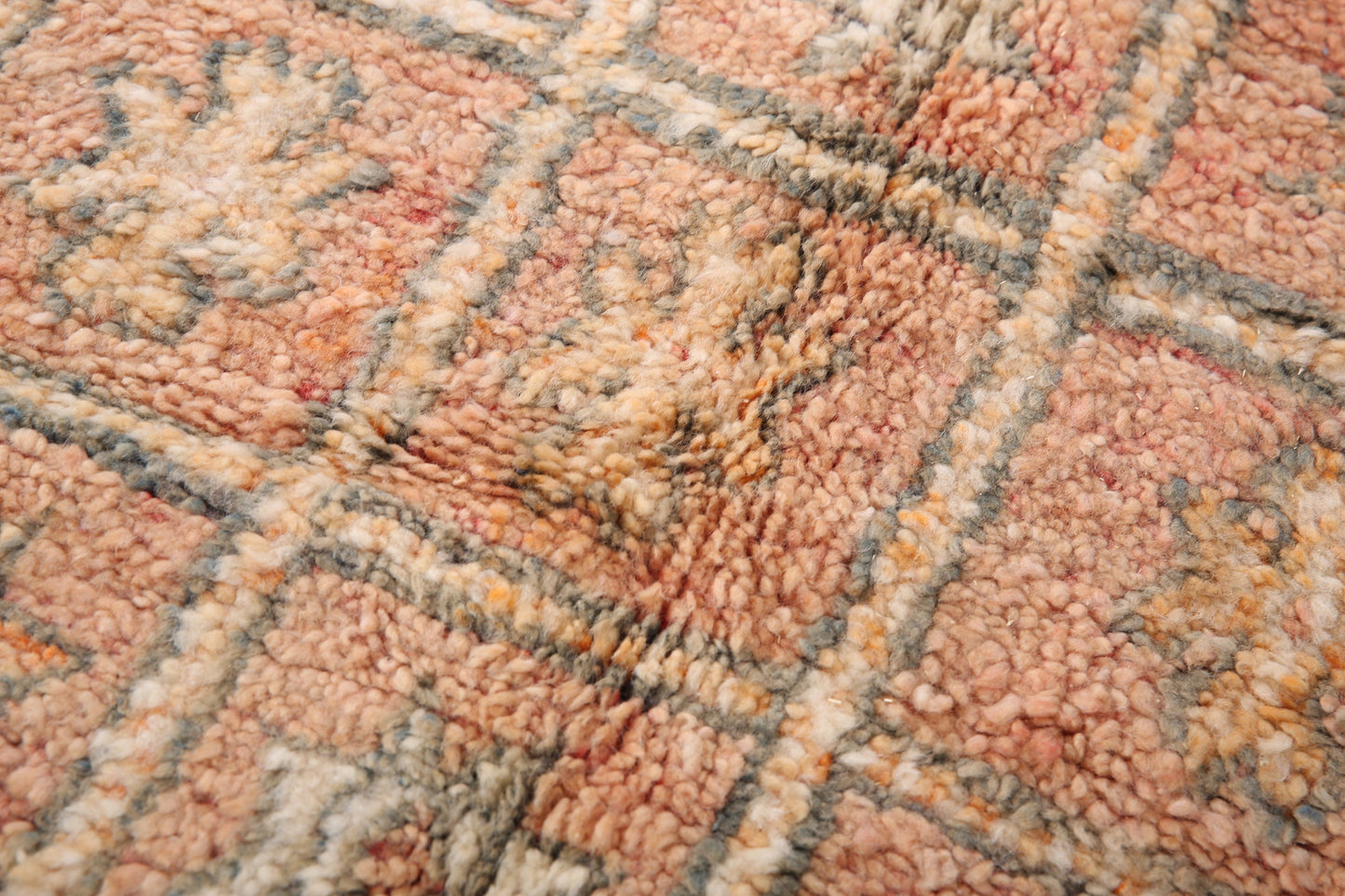 Vintage authentischer marokkanischer Boujaad-Teppich 5,4 FT x 9,6 FT - Vintage marokkanischer Teppich - handgemachter Teppich - Berberteppich - alter Boho-Teppich - antiker Teppich
