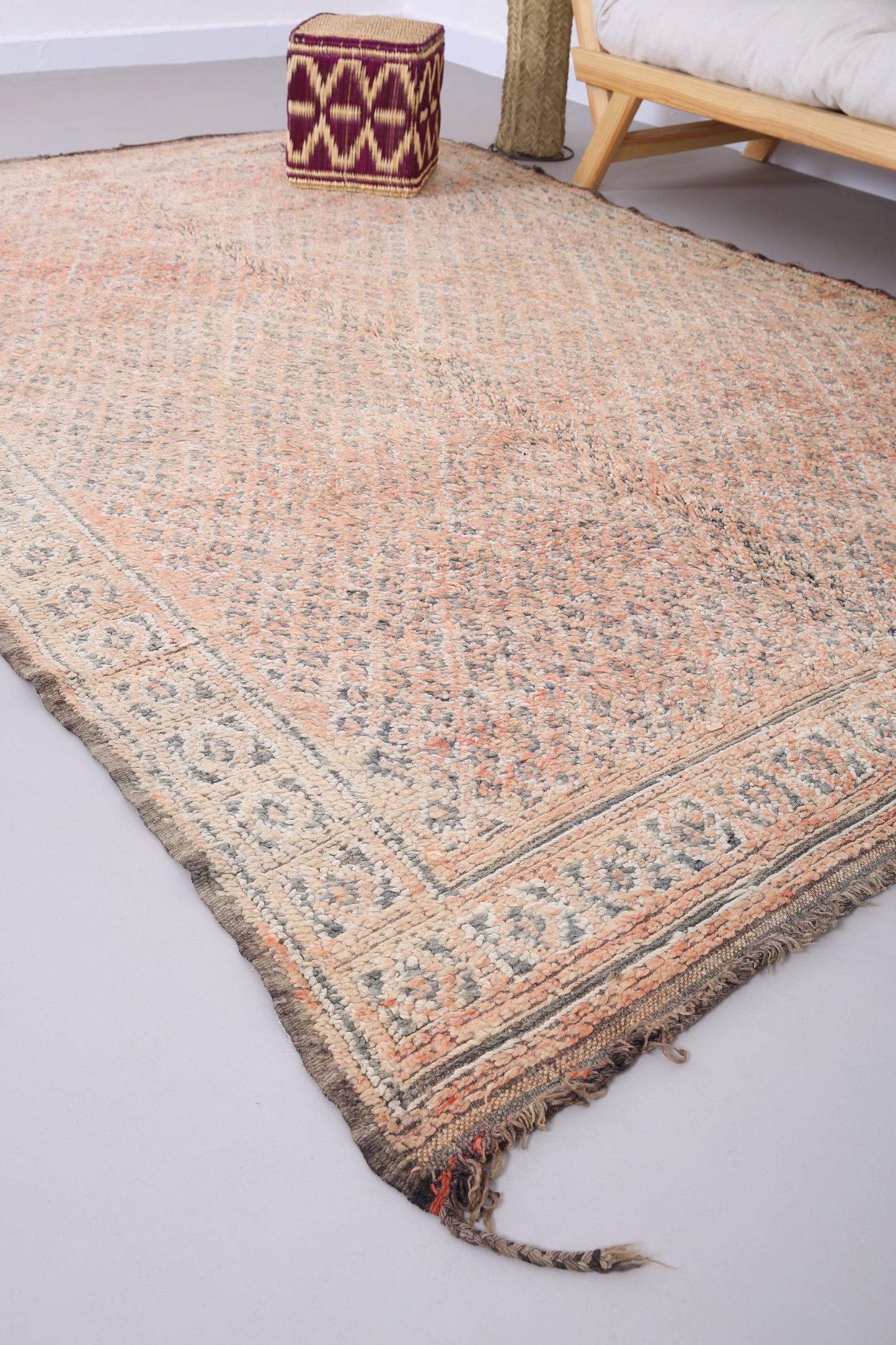 Handgemachter Beni Mguild Teppich 6,4 FT x 9,7 FT - marokkanischer Vintage Teppich - handgemachter Tribal Teppich - alter Boho Teppich - marokkanischer Berber Teppich