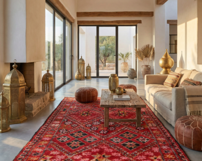 Modern living room vintage rug