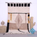 Custom moroccan rug - Beni ourain rug - wool rug - handcrafted rug - Moroccan rug - Berber rug - Hand knotted rug - living room rug brown