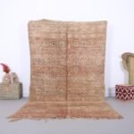Peach Vintage Boujaad Rug 6 x 10 FT - Vintage moroccan rug - Bohemian rug tufted - Old moroccan rug - Berber rug handmade - moroccan rug