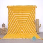Custom moroccan rug - Moroccan rug - beni ourain rug -  wool rug yellow - handcrafted rug - Moroccan rug yellow - ivory rug living room