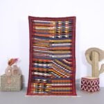 Vintage Taznakht Kilim Rug, Handwoven Wool Berber Design, Moroccan rug 3.7 x 6.5 FT