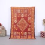 Vintage Handmade Red Boujaad Rug 4.6 x 6.8 FT - Moroccan rug - Duty free