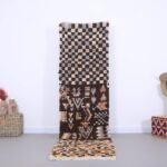 Vintage moroccan boujaad runner rug 2.6 ft x 10 ft - berber wool rug - hallway rug - boho chic decor - bohemian runner rug - 100% wool
