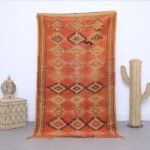 Vintage authentic taznakht rug 4 FT X 6 FT - Handmade Wool Berber Carpet - Boho Chic Tribal Area Rug - Moroccan Home Decor - rare rug