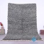 Custom moroccan rug - beni ourain rug - 100% wool rug - berber checkered rug - beni rugs - bohemian rug - contemporary berber carpet