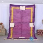 Purple Custom moroccan rug - beni ourain rug - 100% wool rug - berber checkered rug - beni rugs - bohemian rug - contemporary berber carpet