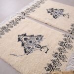 Handmade Wool Beni Ourain Design Set 3.6 ft x 5 ft, Moroccan rug