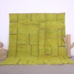 Green Custom moroccan rug - Moroccan Rug - Beni ourain rug - wool rug - berber rug - Handmade rug - Moroccan rug Green - Moroccan Home Decor