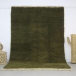 Seaweed Green Rug 6.5 x 9 ft - Moroccan rug - handcrafted rug -  genuine lamb wool - vintage moroccan rug - beni ourain rug - berber rug