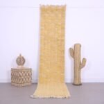 Custom moroccan rug - beni ourain rug - 100% wool rug - berber runner rug - bohemian rug - contemporary berber carpet - Yellow runner rug