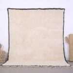 Beige Moroccan Rug 7 ft x 9.4 ft  - beni ourain rug - 100% wool rug - handcrafted rug - genuine lamb wool - bohemian rugs - boho berber rug