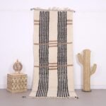 Boujaad runner rug 3.3 ft x 5.6 ft - berber wool rug - hallway rug - Beni ourain rug - bohemian runner rug - All wool rug - handmade rug