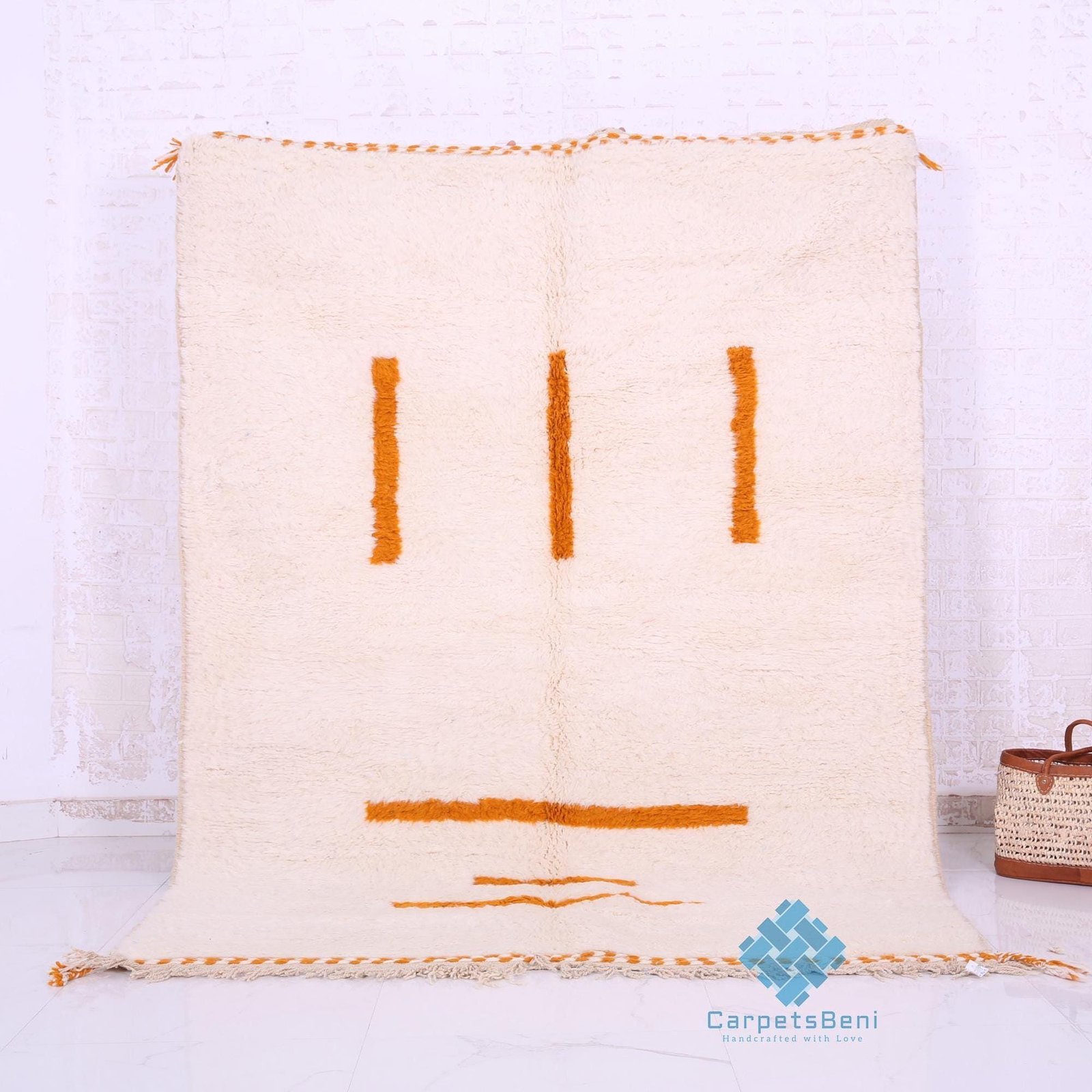 il_fullxfull.6771700440_t4qr Custom moroccan rug - Moroccan Rug - Beni ourain rug - All wool rug - handcrafted rug - ivory rug - berber rug - Living room rug amazigh - Image 1