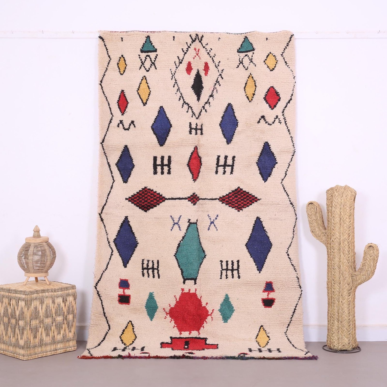 il_fullxfull.6786781571_cnvy Colorful Azilal Rug 4.4 x 7.4 ft, Moroccan Rug - Image 1