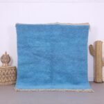 Blue Moroccan Rug Vintage, Hand-Knotted Berber Carpet 5.2 x 5.6 ft