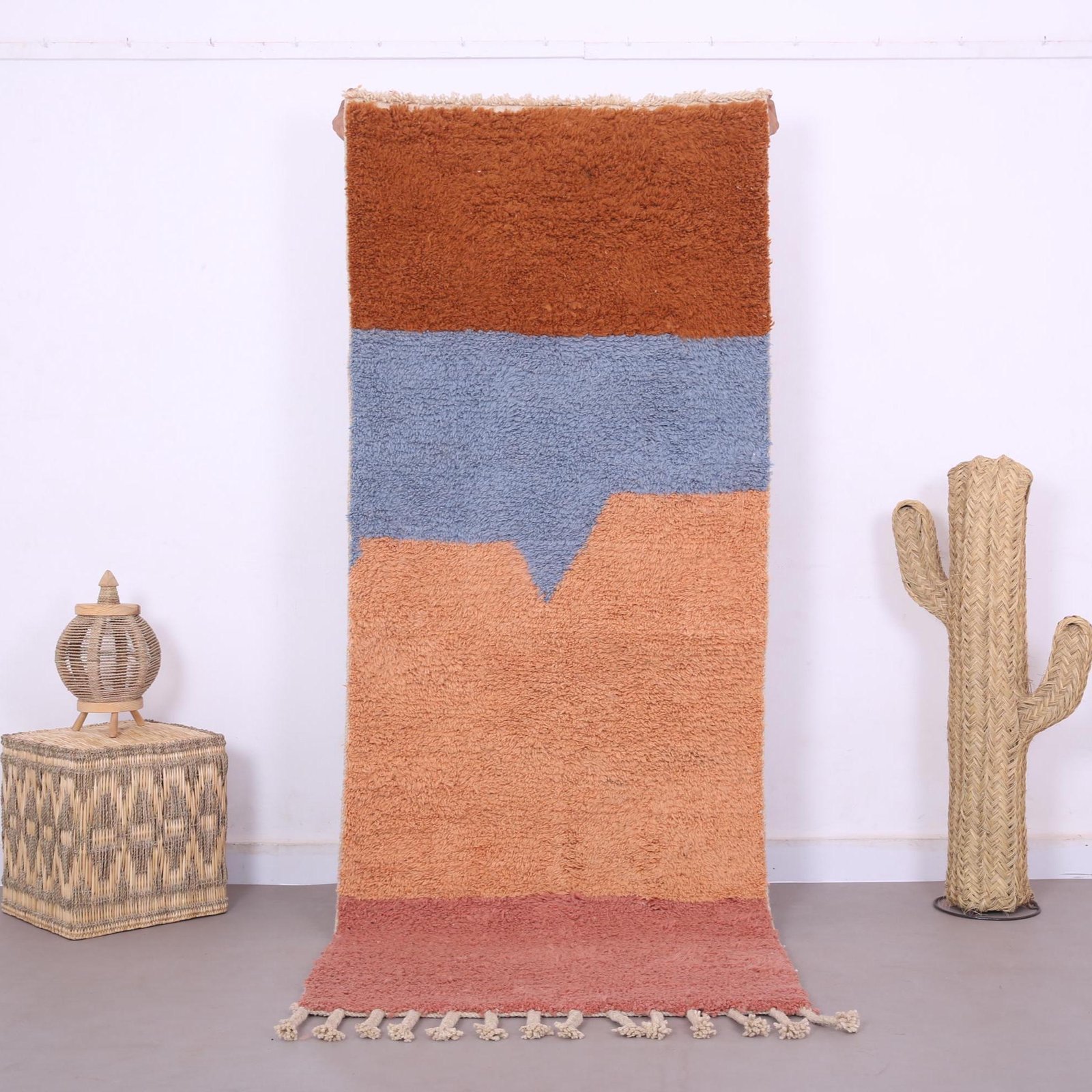 il_fullxfull.6835527752_7l13 Moroccan runner rug - Beni ourain rug - wool rug - Moroccan runner rug - Moroccan rug - Pink runner rug - genuine lamb wool - hallway rug - Image 1