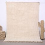 Beige Moroccan Rug 6 x 8 ft - beni ourain rug - wool rug - Carved rug - genuine lamb wool - Moroccan rug - vintage moroccan rug - custom rug