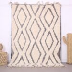 Custom moroccan rug - beni ourain rug - wool rug - Handcrafted rug - Moroccan rug - Hand knotted rug - Tufted rug - Ivory rug - Berber rug