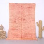 Vintage moroccan rug 5.3 x 8 ft - Moroccan rug - Old moroccan rug - Wool rug - Handmade rug - Berber rug - Home decor vintage - Peach rug