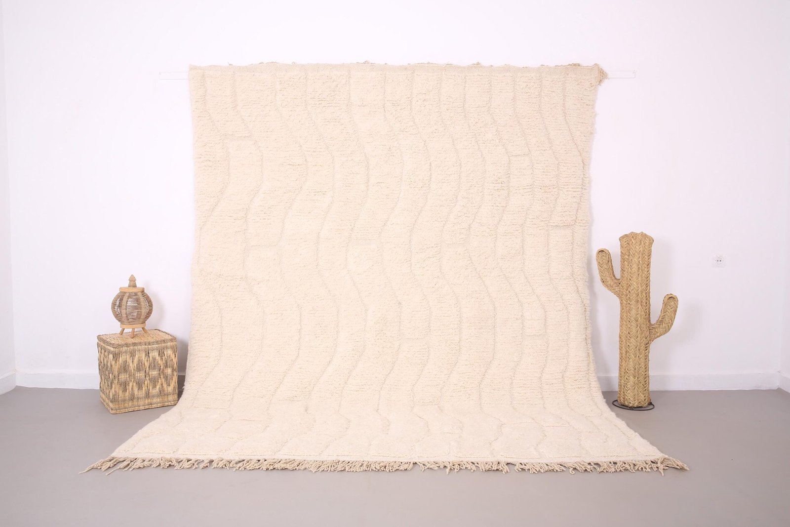 il_fullxfull.6974178800_5sw7 Handmade Beige Beni Ourain Rug 8x10 ft, Moroccan rug - Image 1