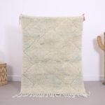 Small Boujaad Rug 3.1 x 4.4 ft - vintage moroccan rug - Moroccan rug - Pale rug moroccan - Berber rug - wool rug - handmade rug - small rug