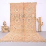 Beige Moroccan Rug , Handmade Wool Rug 6.1x12.6 ft , Vintage Berber Runner Carpet , Soft Moroccan Area Rug , Neutral Boho Decor , Duty Free