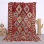 Vintage Boujaad Rug 6 X 10 FT - Moroccan Rug - Vintage Home Decor - Berber Rug Tribal - Handmade Rug - Vintage Moroccan Rug - Rare Rug