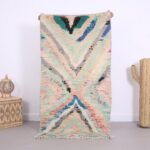 Colorful contemporary Rug 3 x 5.8 ft - Moroccan rug - vintage moroccan rug - abstract rug - berber rug handcrafted - Wool rug - Home decor