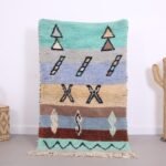Small Boujaad Rug 3.2 x 5.3 ft - vintage moroccan rug - Moroccan rug - Colorful rug moroccan - Berber rug - wool rug - handmade rug