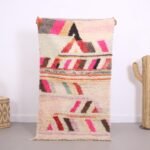 Small Colorful Beni Ourain Rug 100% Wool, Moroccan Rug 2.8 x 5 ft