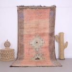 Vintage Boujaad Rug 5 x 10 FT - Handmade Wool Berber Carpet - Boho Chic Tribal Area Rug - Authentic Moroccan Home Decor -rare rug